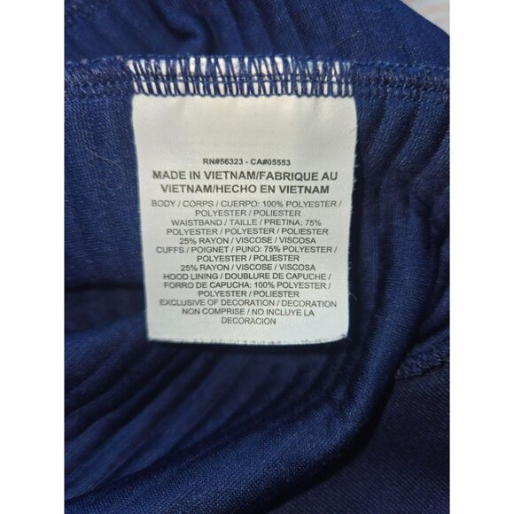 Nike Dri-Fit Blue Pullover Hoodie Sweatshirt Small Ribbed Design Mens - Picture 5 of 7